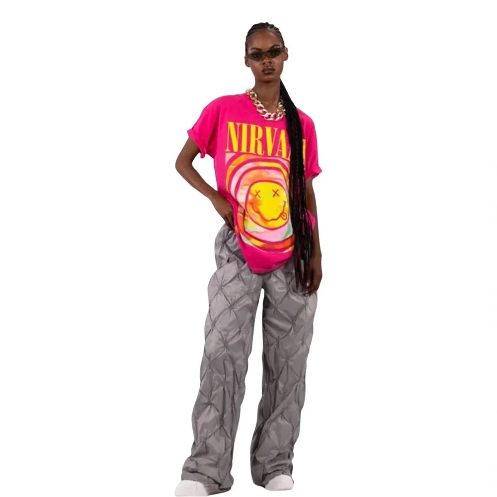 HOST PICK 🎉 NIRVANA OFFICIAL LOGO OVERSIZED BAND TEE - Picture 9 of 15